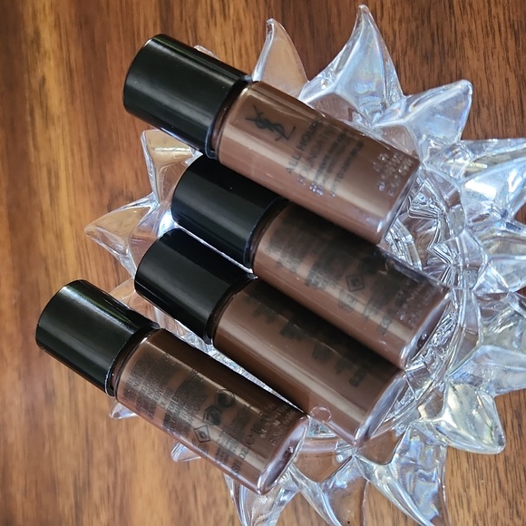YSL All Hours Foundation #B90 Ebony Travel Size 33.oz/10ml Lot × 4